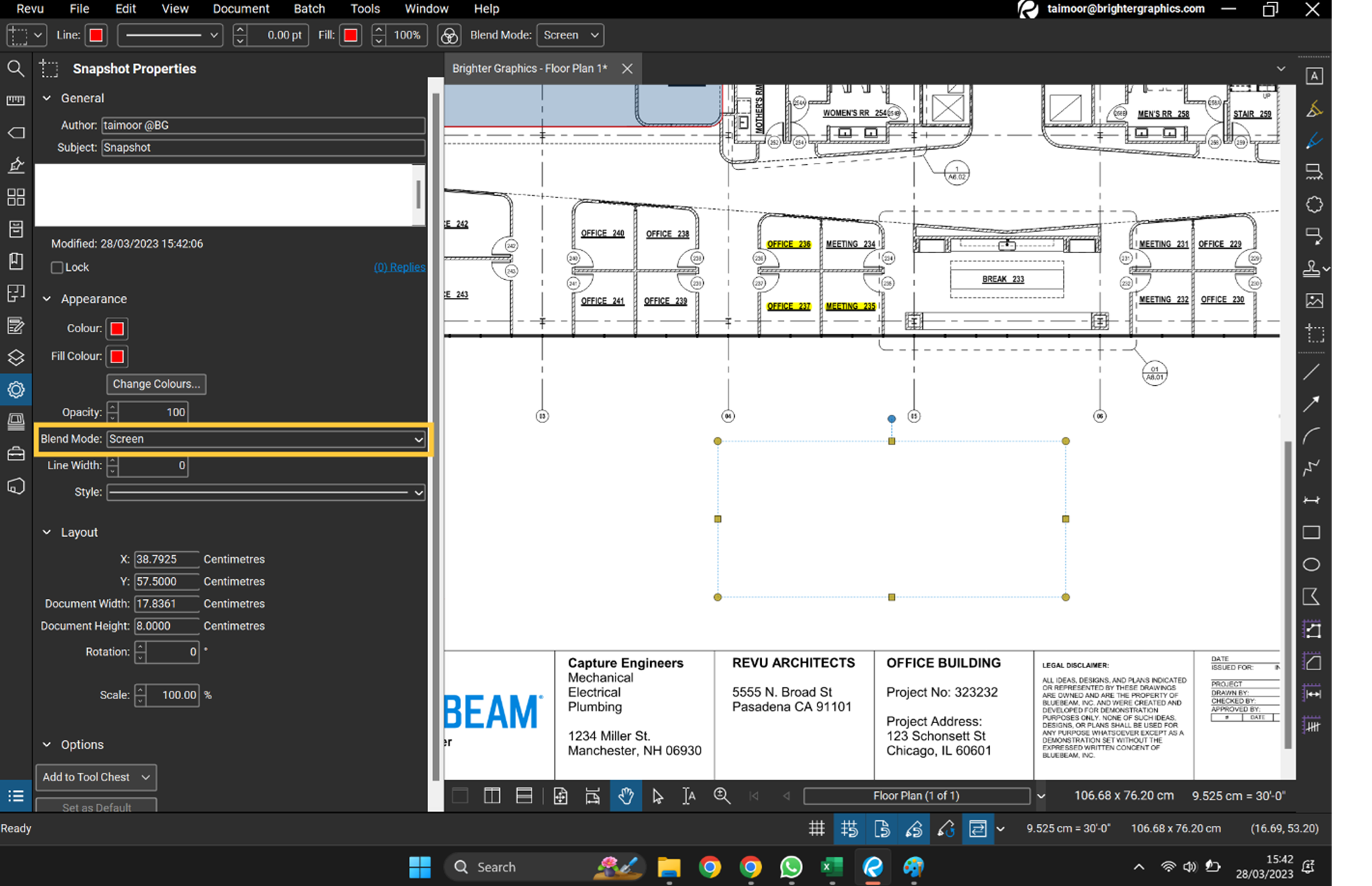 How to Highlight Objects Using the Snapshot Tool in Bluebeam Revu step 04